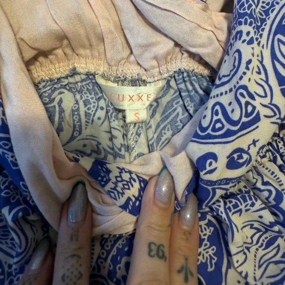 Cold shoulder printed romper - Picture 2 of 4